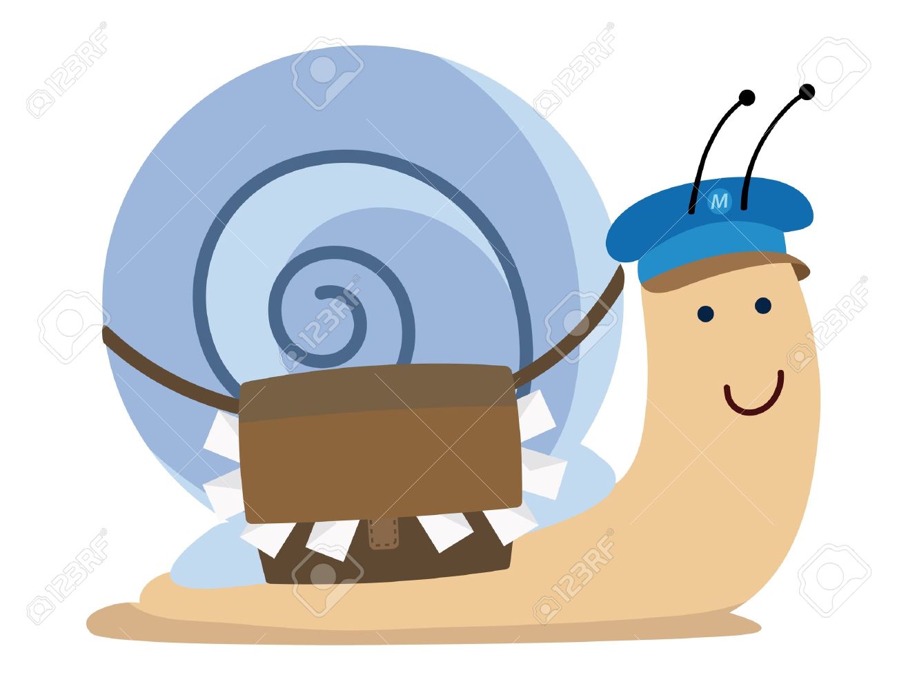 Cute Kawaii Snail Mail Royalty Free SVG, Cliparts, Vectors, And Stock  Illustration. Image 15095080.