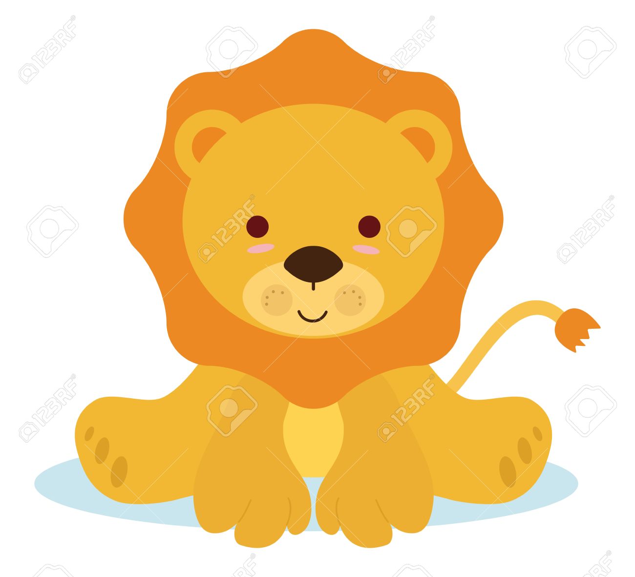 Mignon Bebe Lion Pour Les Evenements Les Nouveau Nes Clip Art Libres De Droits Vecteurs Et Illustration Image
