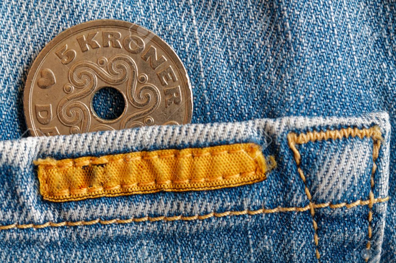 denim jeans with yellow stripe