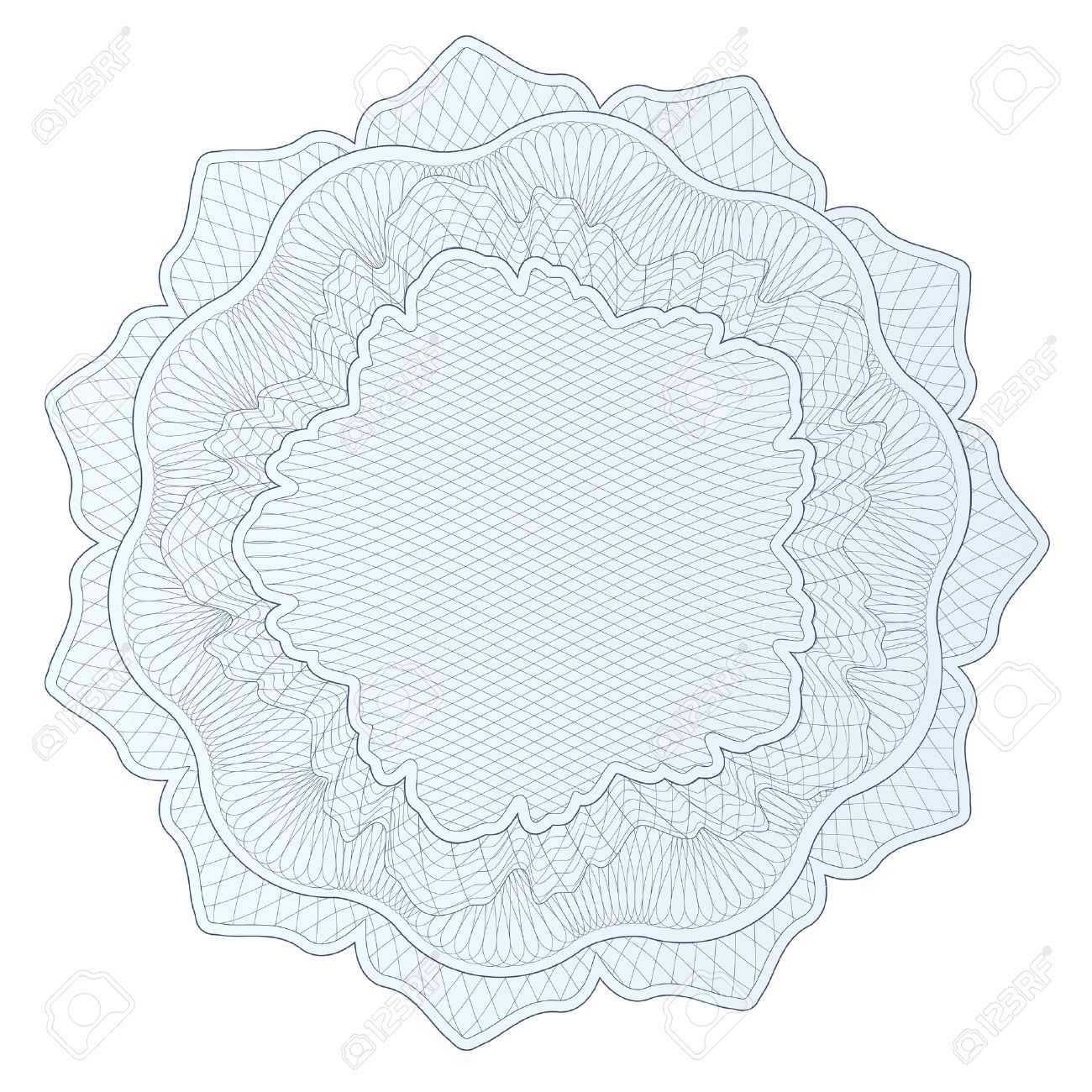 guilloche pattern watermark rosette line elements for money