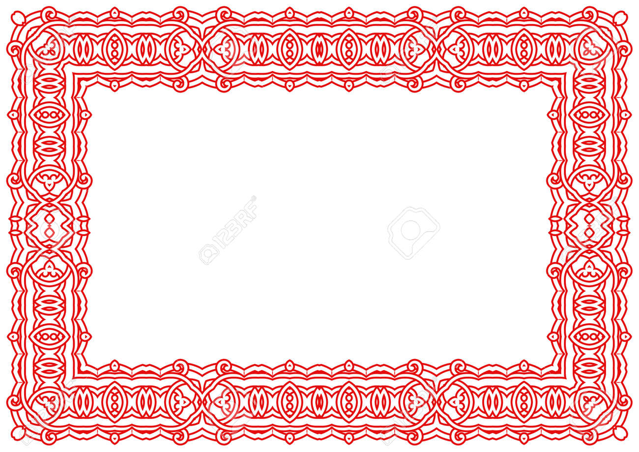 bordures de certificat rouge