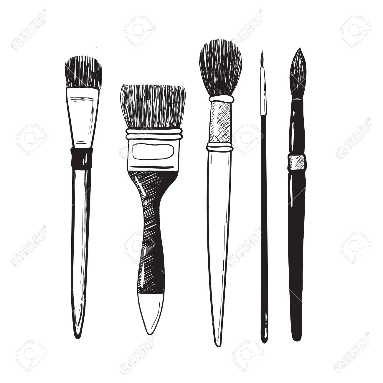 Paintbrush Brochas Png Dibujo Vector Brochas De Maquillaje Png