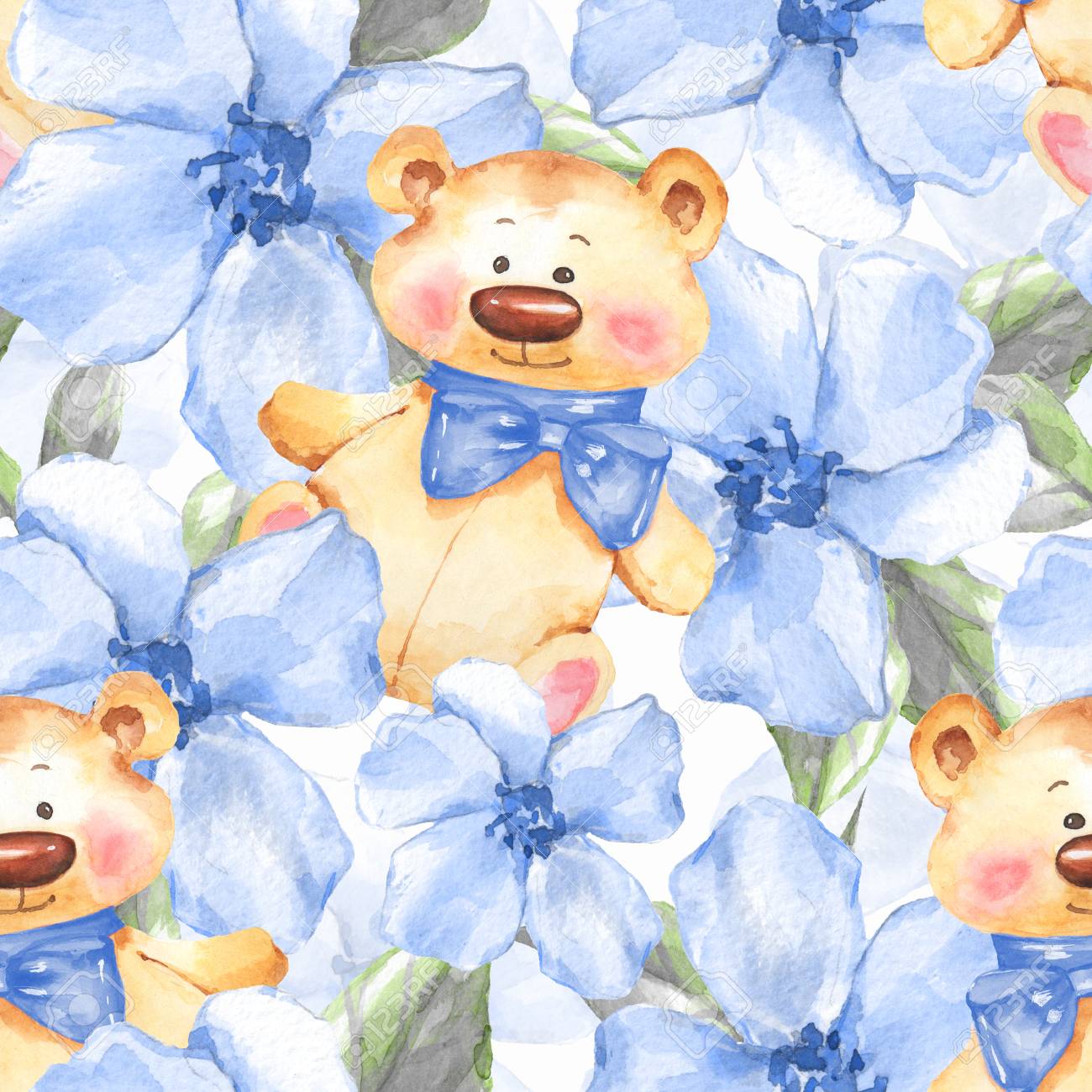 floral teddy bear