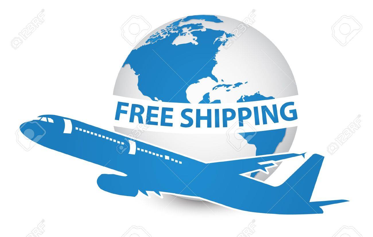 飛行機 クラフトは無料世界送料送料概念 ベクトル イラストのイラスト素材 ベクタ Image