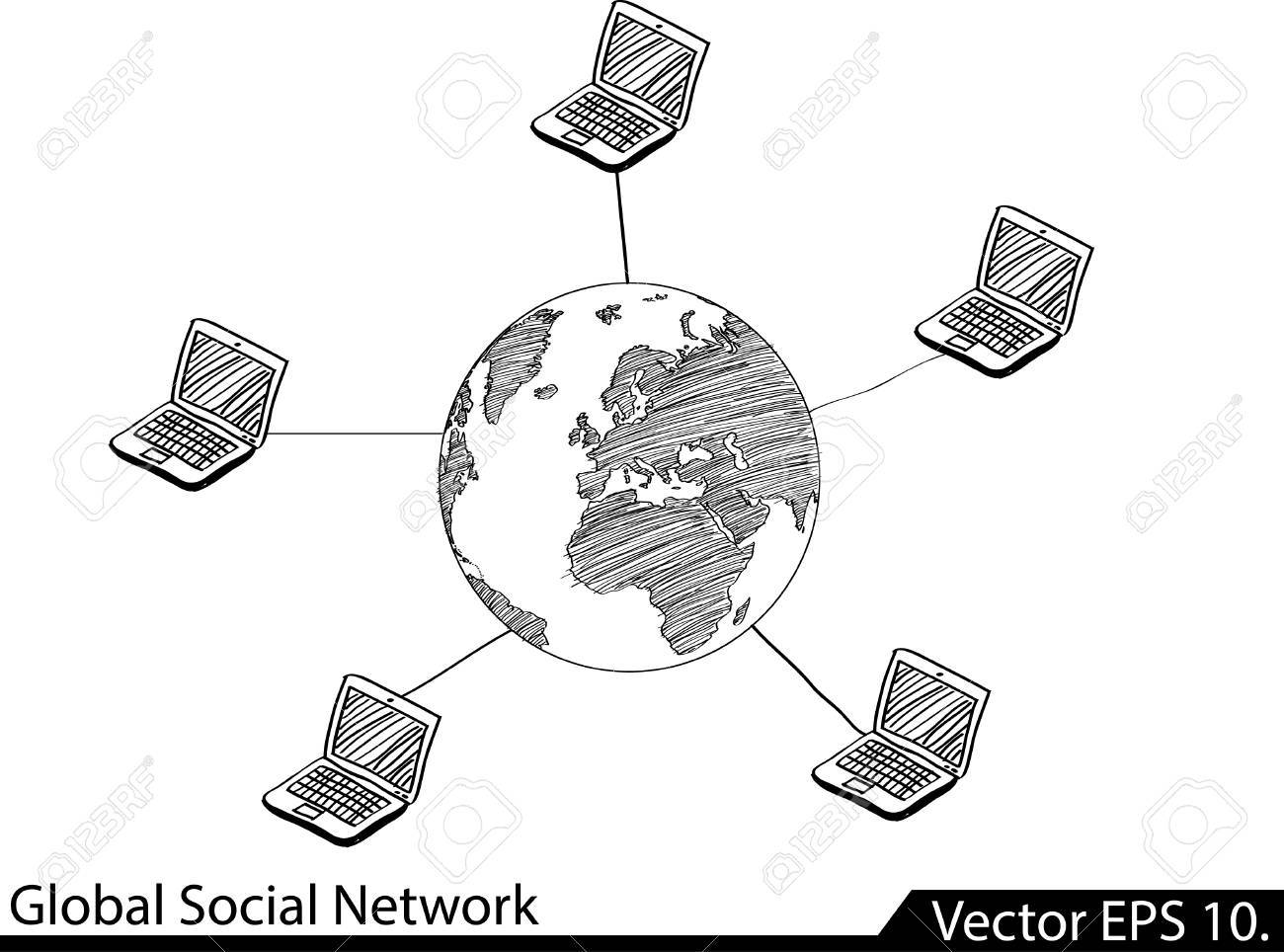Lan Network Diagram Vector Illustrator Eps 10 For Business And Technology Concept Royalty Free Cliparts Vectors And Stock Illustration Image