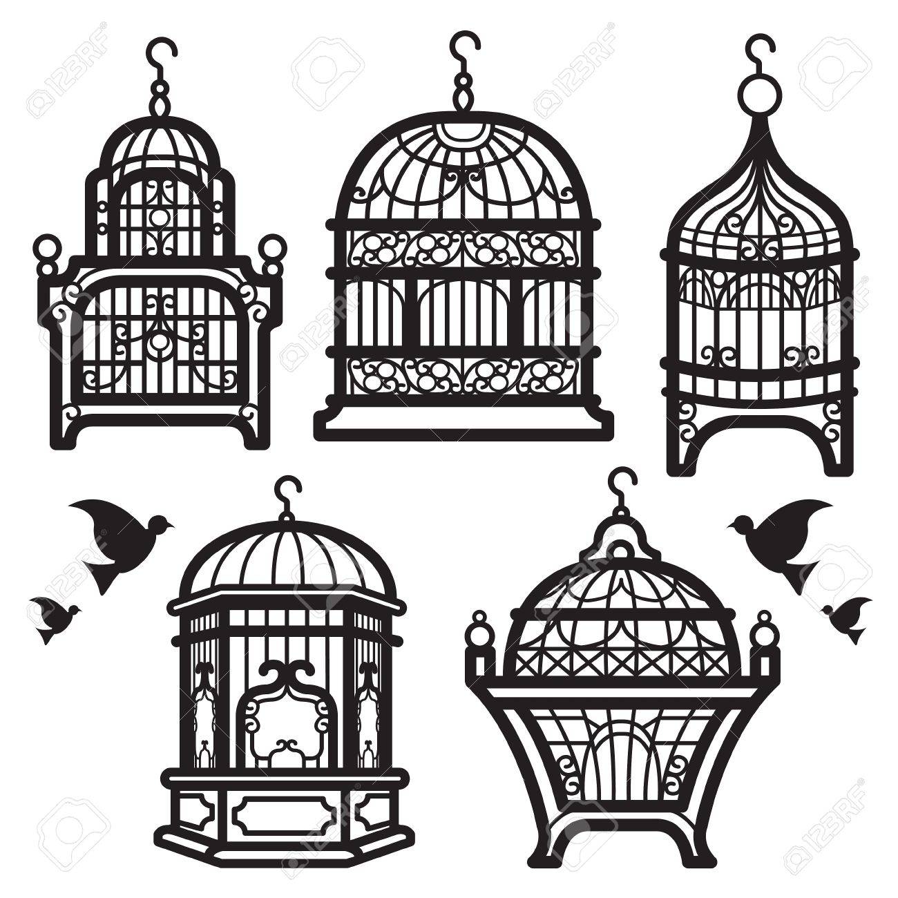 Vector About Bird Cage Painted With Black Stripes Ideal To Decorate Royalty Free Cliparts Vectors And Stock Illustration Image 33222073