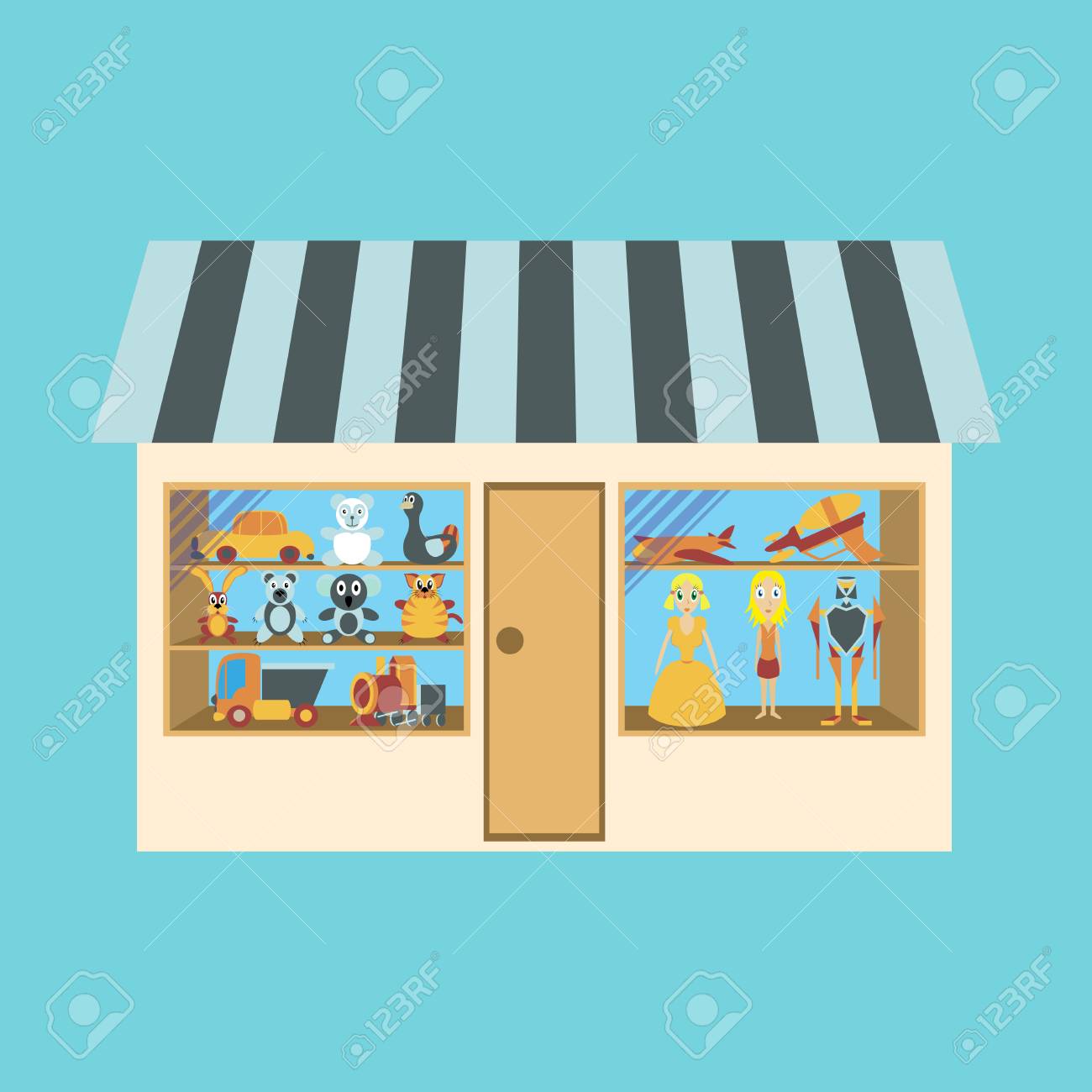 おもちゃ屋さんのイラスト の写真素材 画像素材 Image