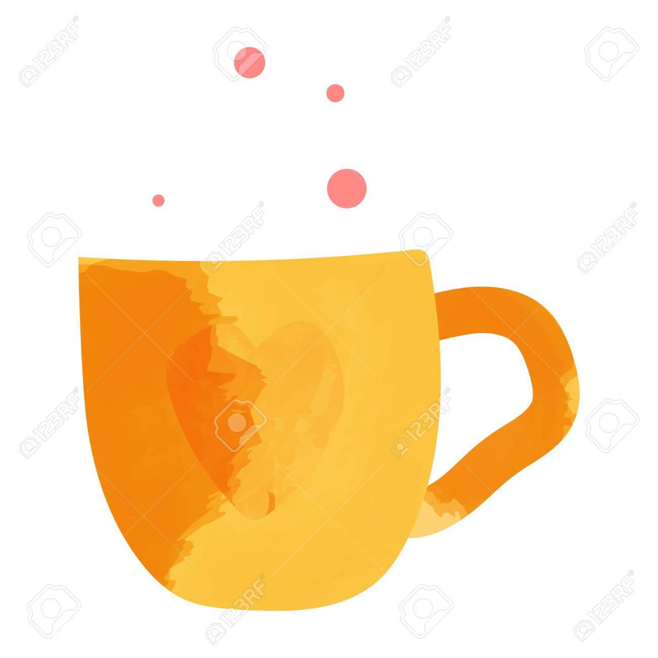 Watercolor hand drawn painted tea vector illustration. Menu design - 134489148 Watercolor hand drawn painted tea vector illustration. Menu design - 134489148