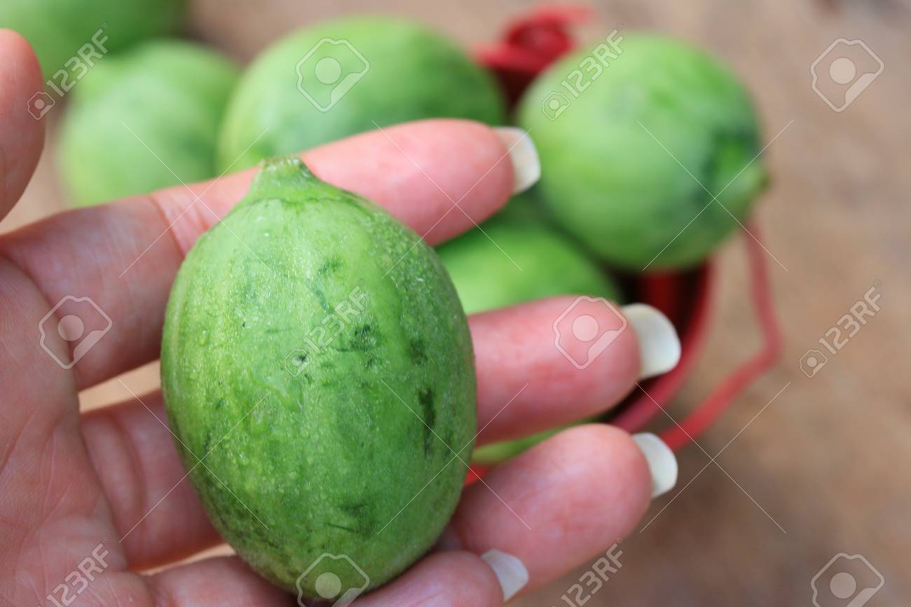 Baby Melone Auf Holzernen Vintage Lizenzfreie Fotos Bilder Und Stock Fotografie Image