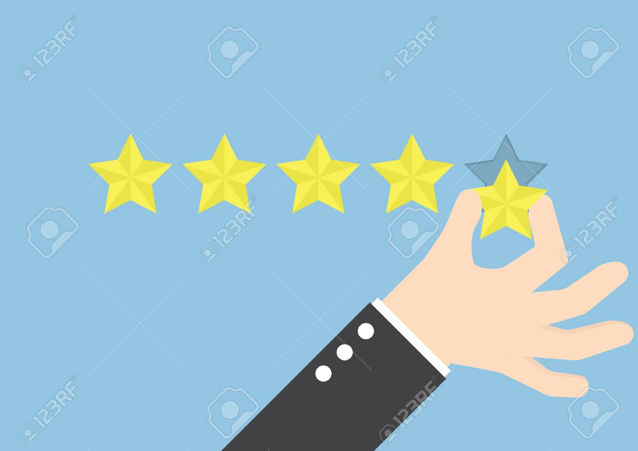 Businessman hand giving five star rating, Feedback concept - 51013089 Businessman hand giving five star rating, Feedback concept - 51013089