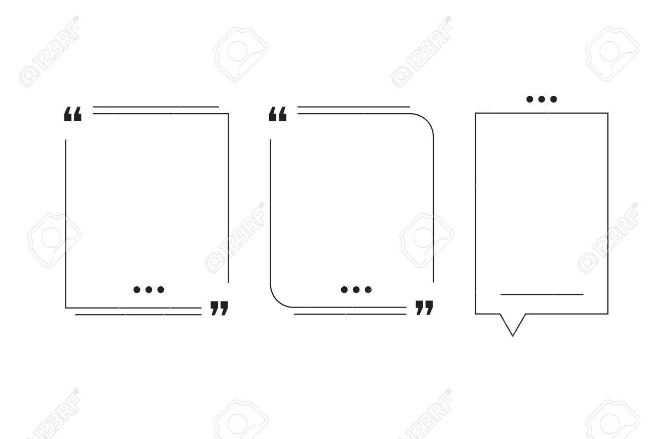motivation quote box template with editable outline stroke quote