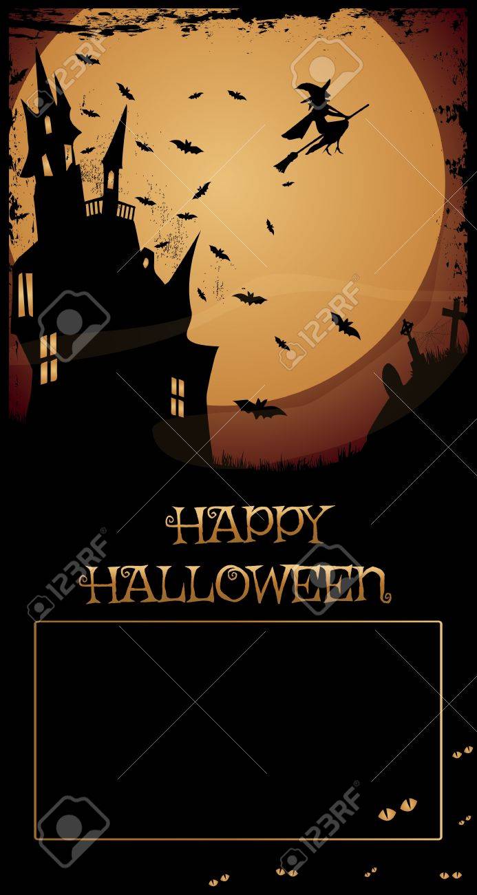 Halloween Haunted House Night With Full Moon Haunted House Flying Royalty Free Cliparts Vectors And Stock Illustration Image 15567652