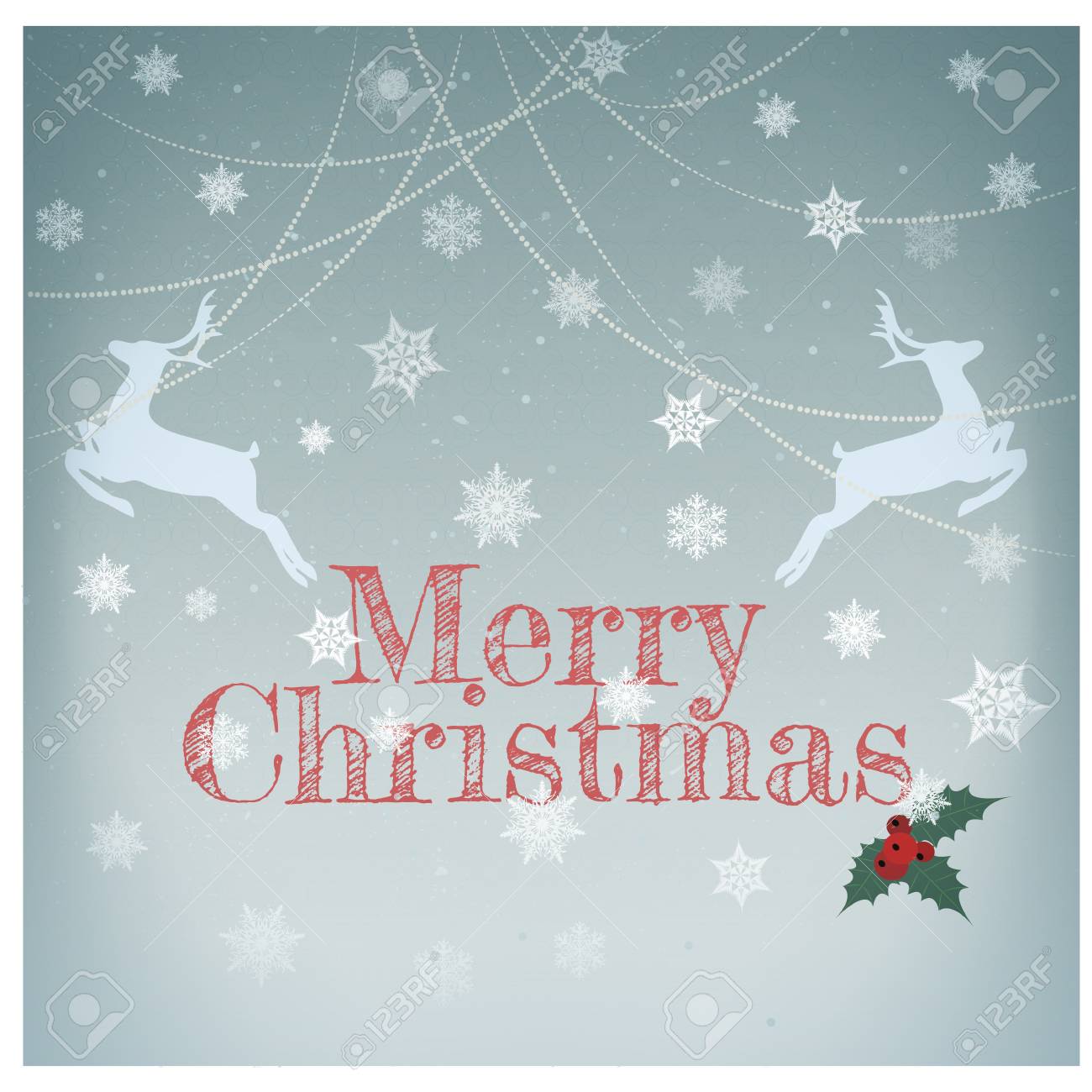 Immagini Eleganti Di Natale.Immagini Stock Elegante Carta Retro Di Natale Elegante Carta Retro Di Natale Con Cervi E Buon Testo Di Auguri Di Natale Image 15826376