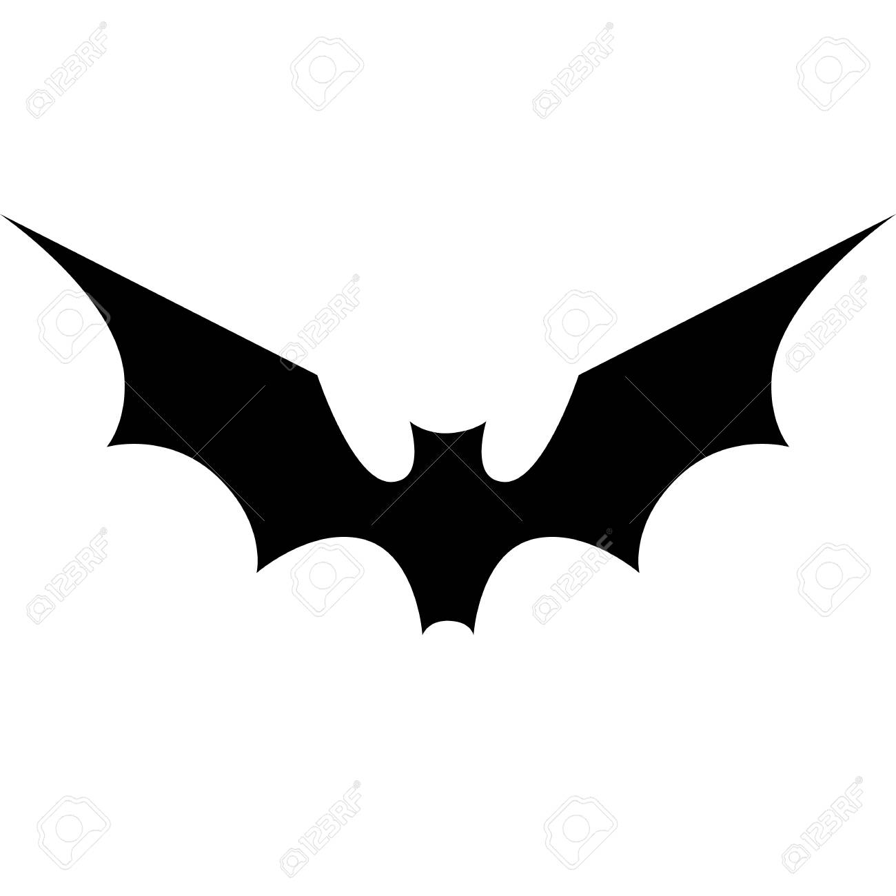 Chauve Souris Noire Silhouette Halloween Spooky Isole Raster Illustration Banque D Images Et Photos Libres De Droits Image 69162527