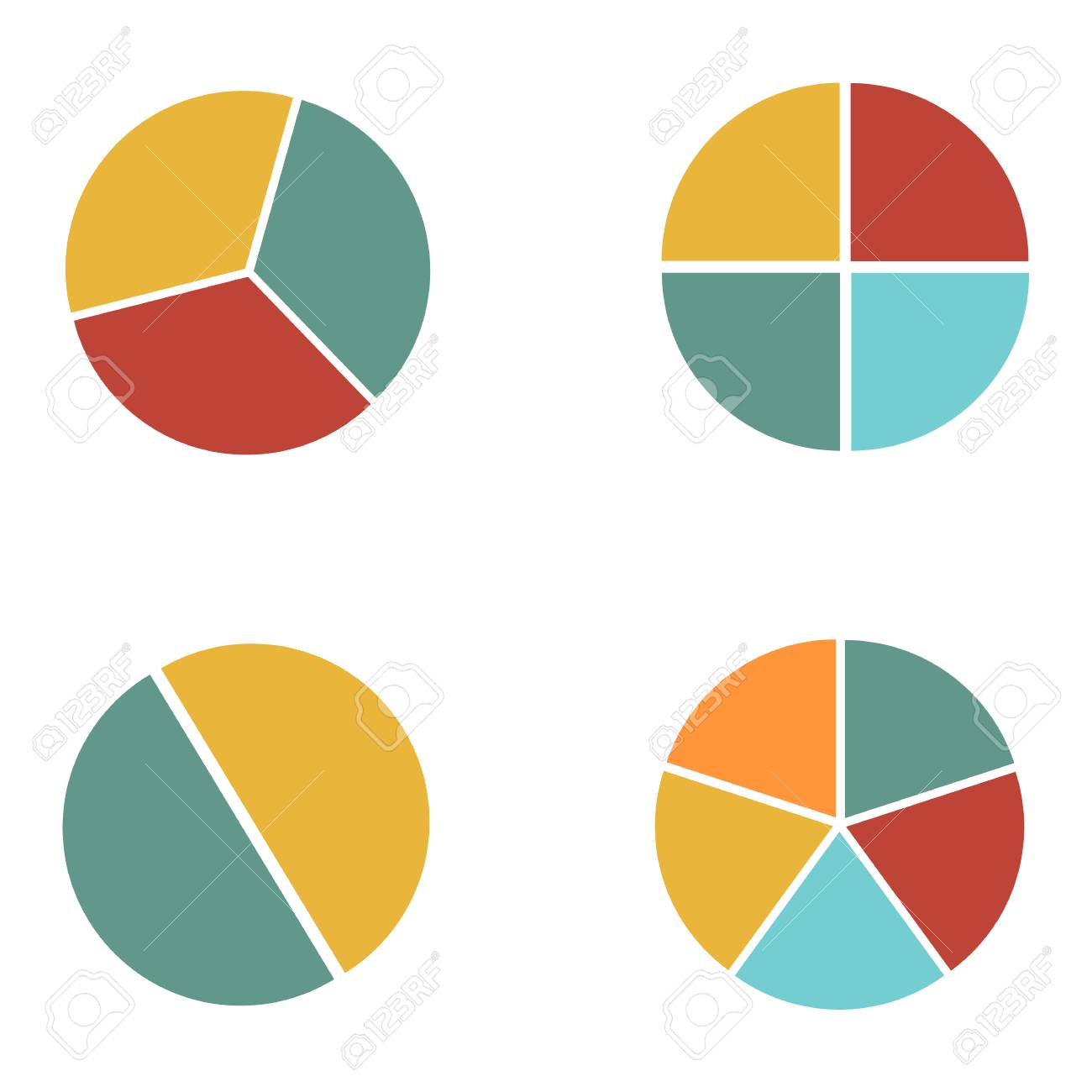 graph circle set pie