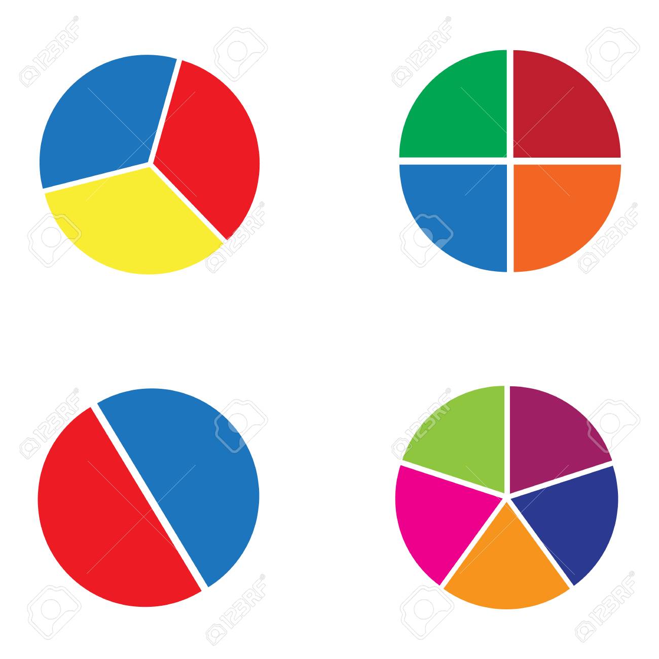 graph circle set pie