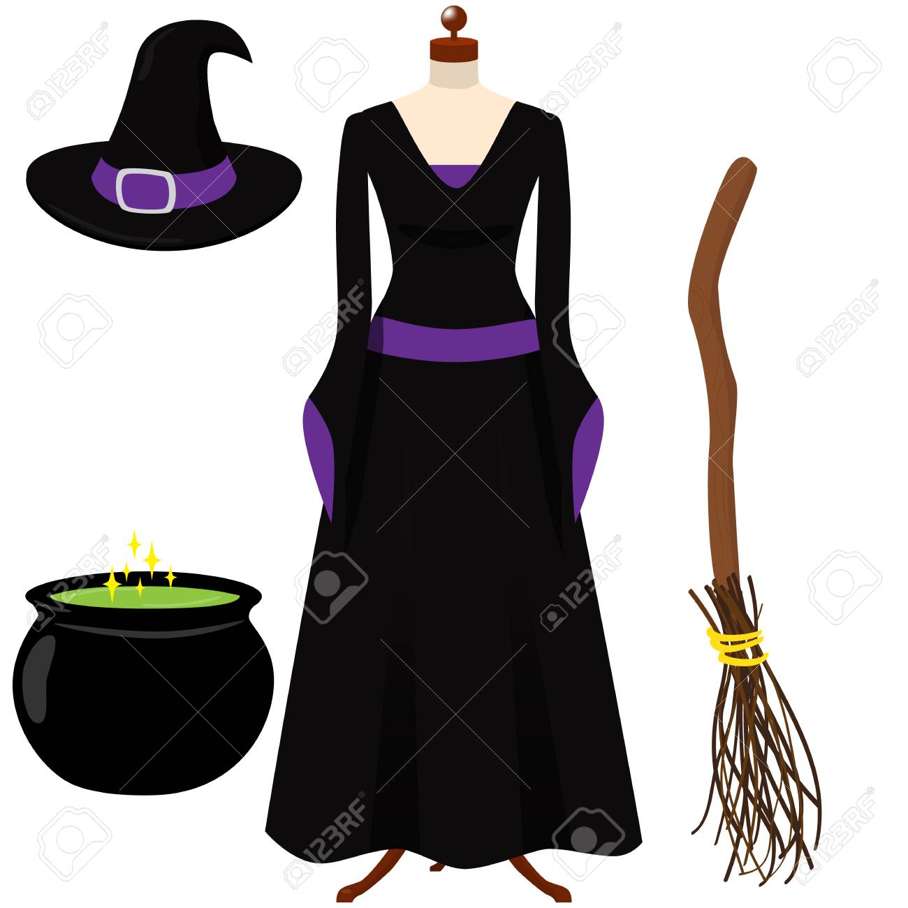 halloween witch costume black and purple gothic dress black black and purple ribbon