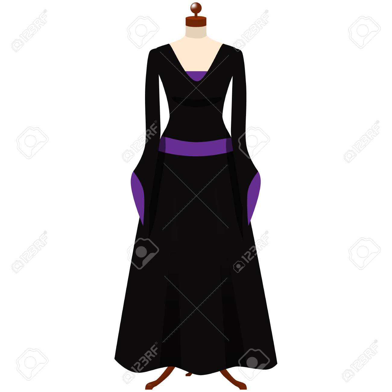 purple and black gothic dress