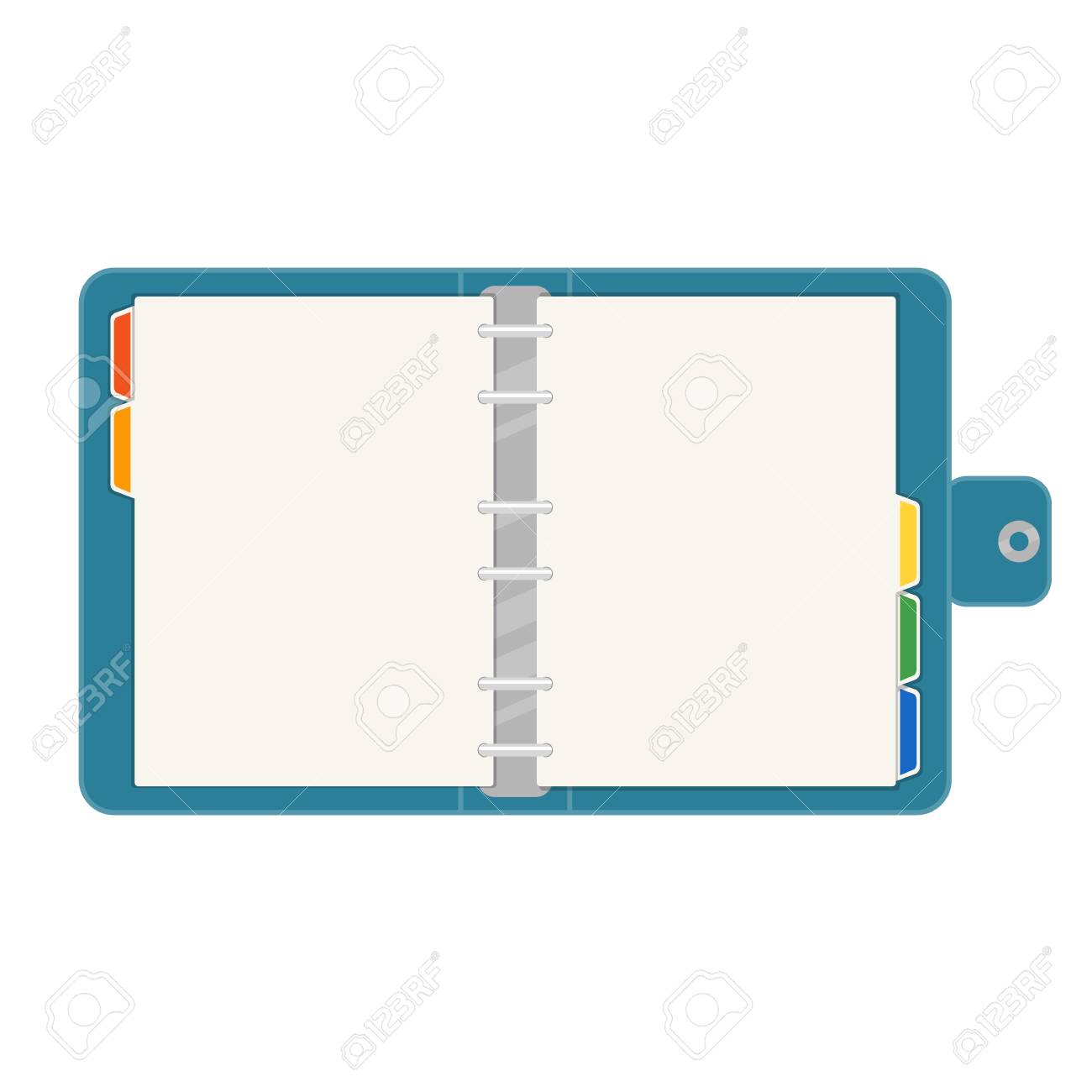 blank diary notebook organizer with blank sheet of paper notebook
