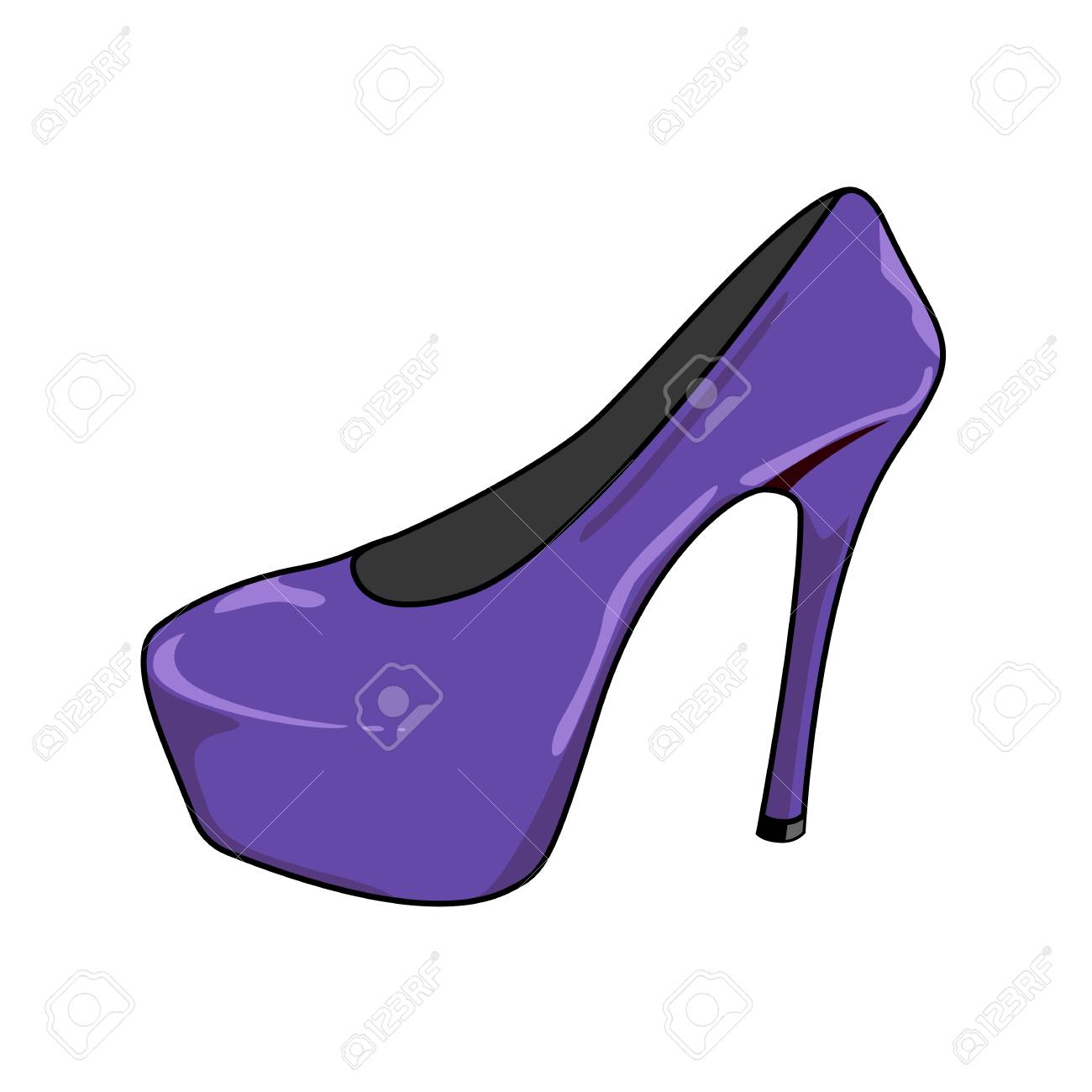 chaussure violette femme talon