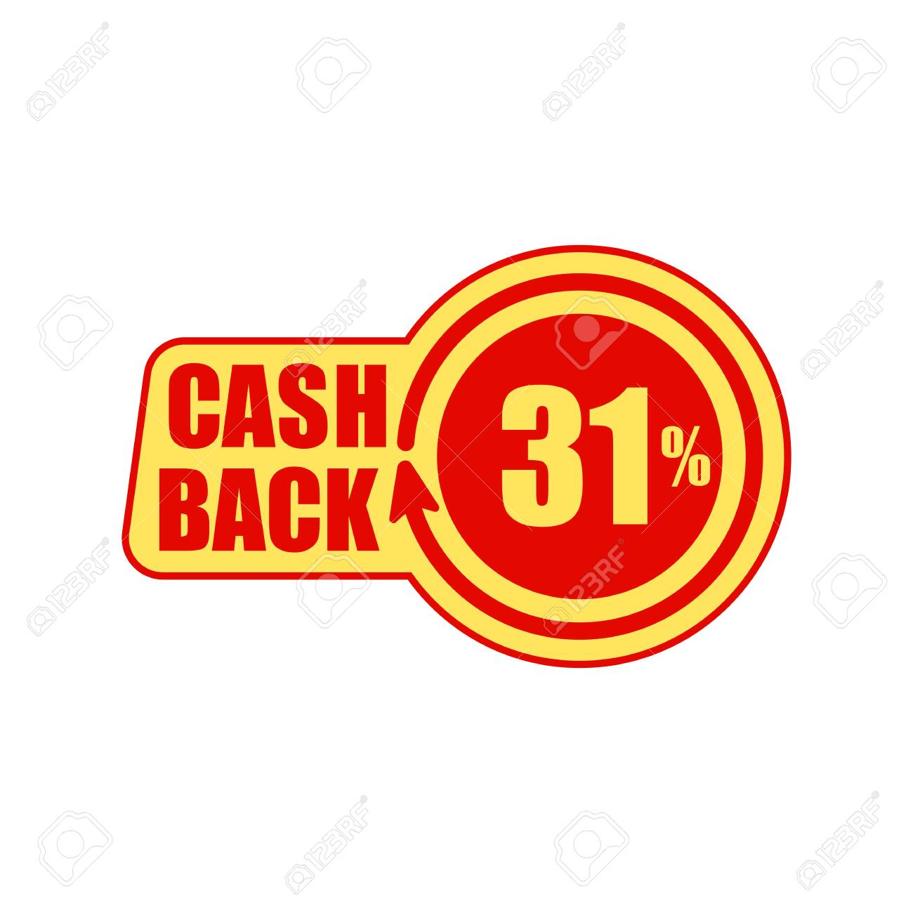 Cashback Thirty One Percent Concept For Sticker Tag Label Royalty Free Cliparts Vectors And Stock Illustration Image 136164981