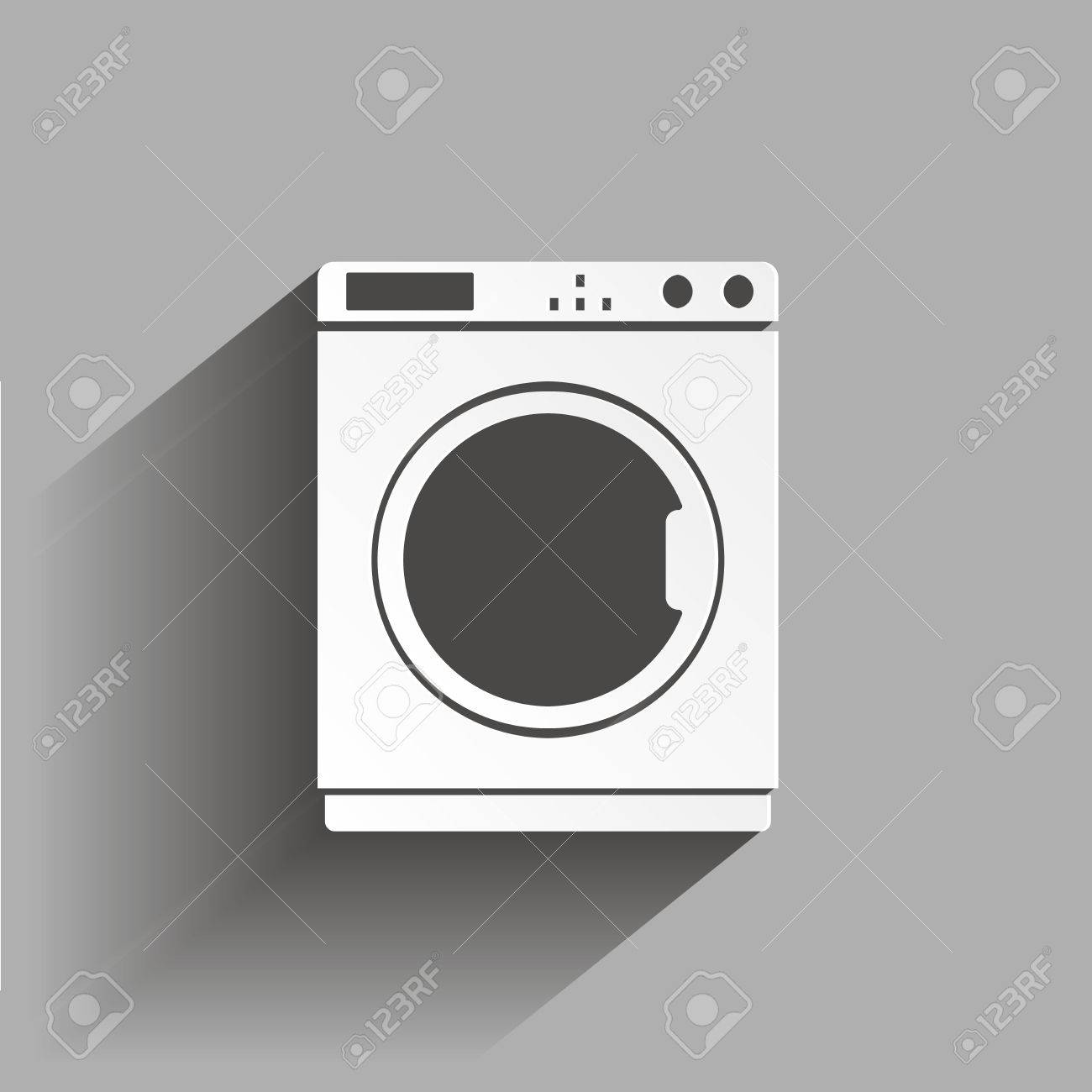 影デザイン洗濯機のベクター アイコン 家庭電化製品のイラスト素材 ベクタ Image 影デザイン洗濯機のベクター アイコン 家庭電化製品のイラスト素材 ベクタ Image