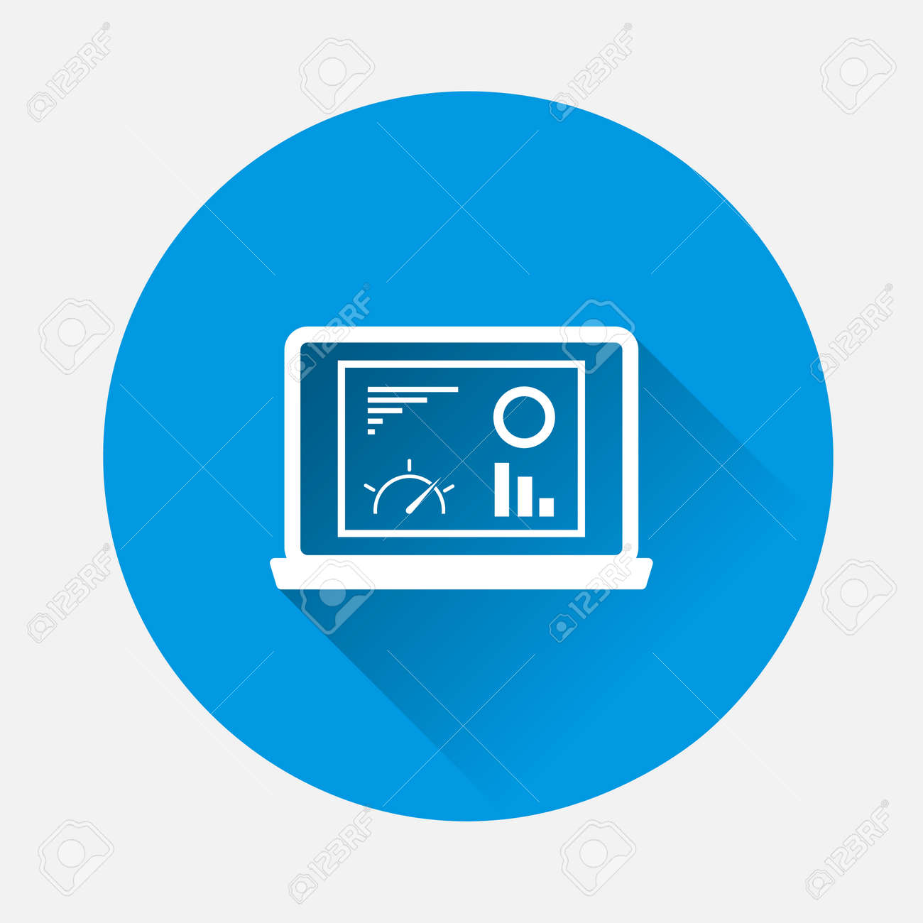 Vector pointer direction icon on blue background. Flat image with long shadow.Layers grouped for easy editing illustration. - 168890765 Vector pointer direction icon on blue background. Flat image with long shadow.Layers grouped for easy editing illustration. - 168890765