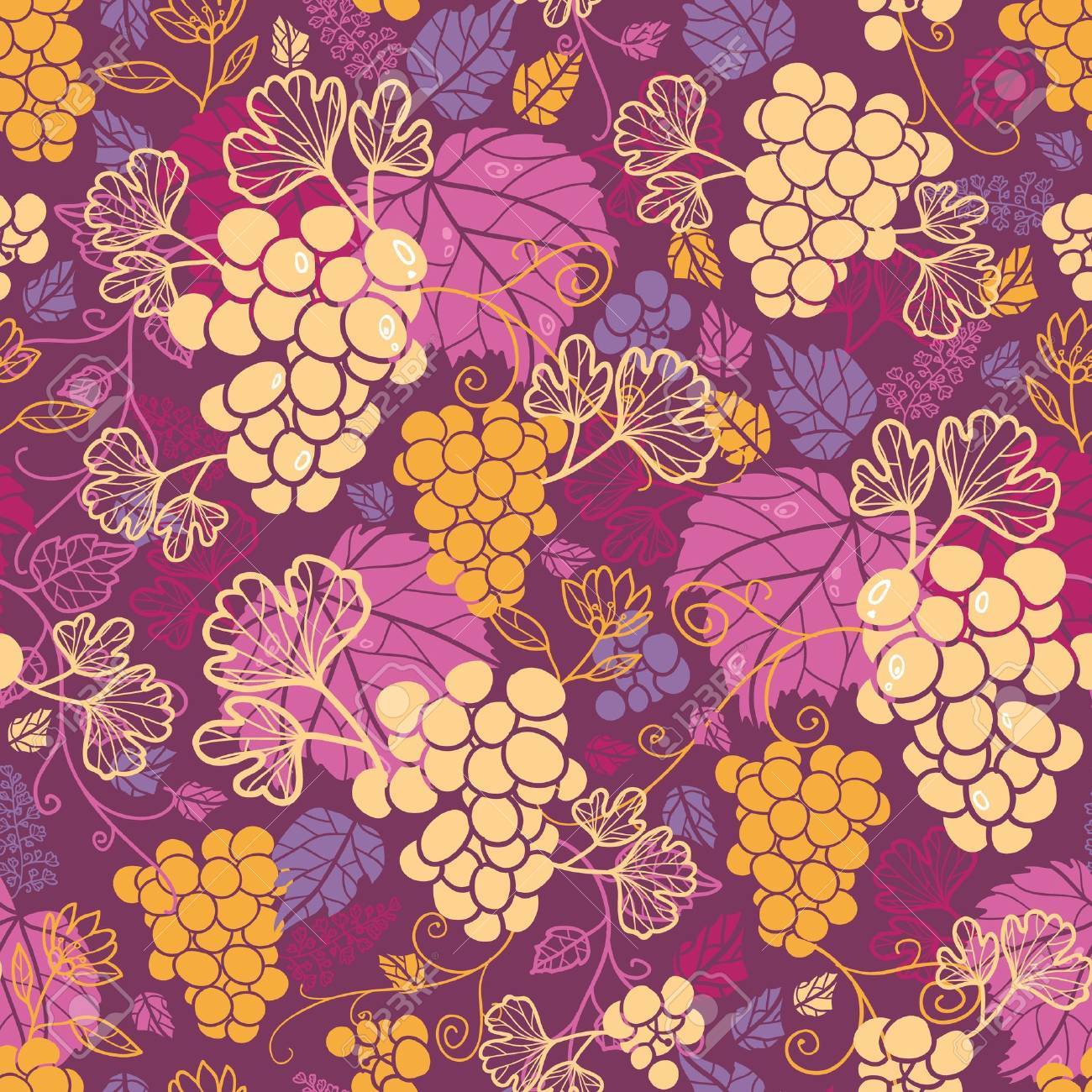 甘いブドウのシームレスなパターン背景 のイラスト素材 ベクタ Image