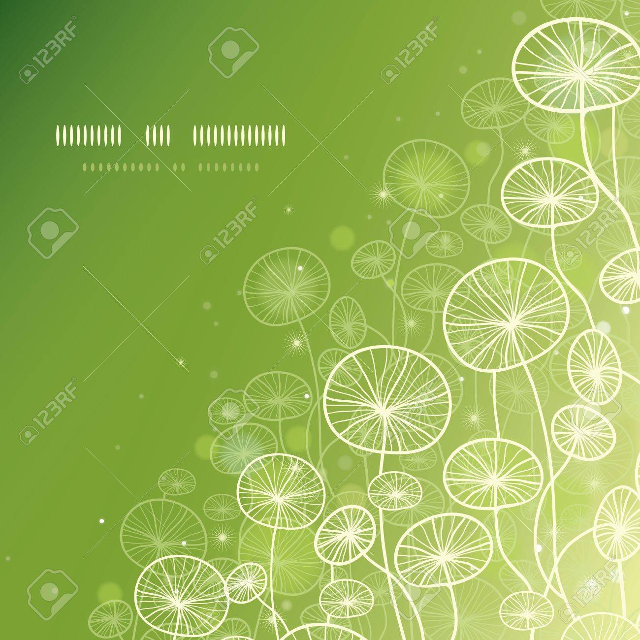 不思議な落書き植物正方形テンプレートの背景 のイラスト素材 ベクタ Image