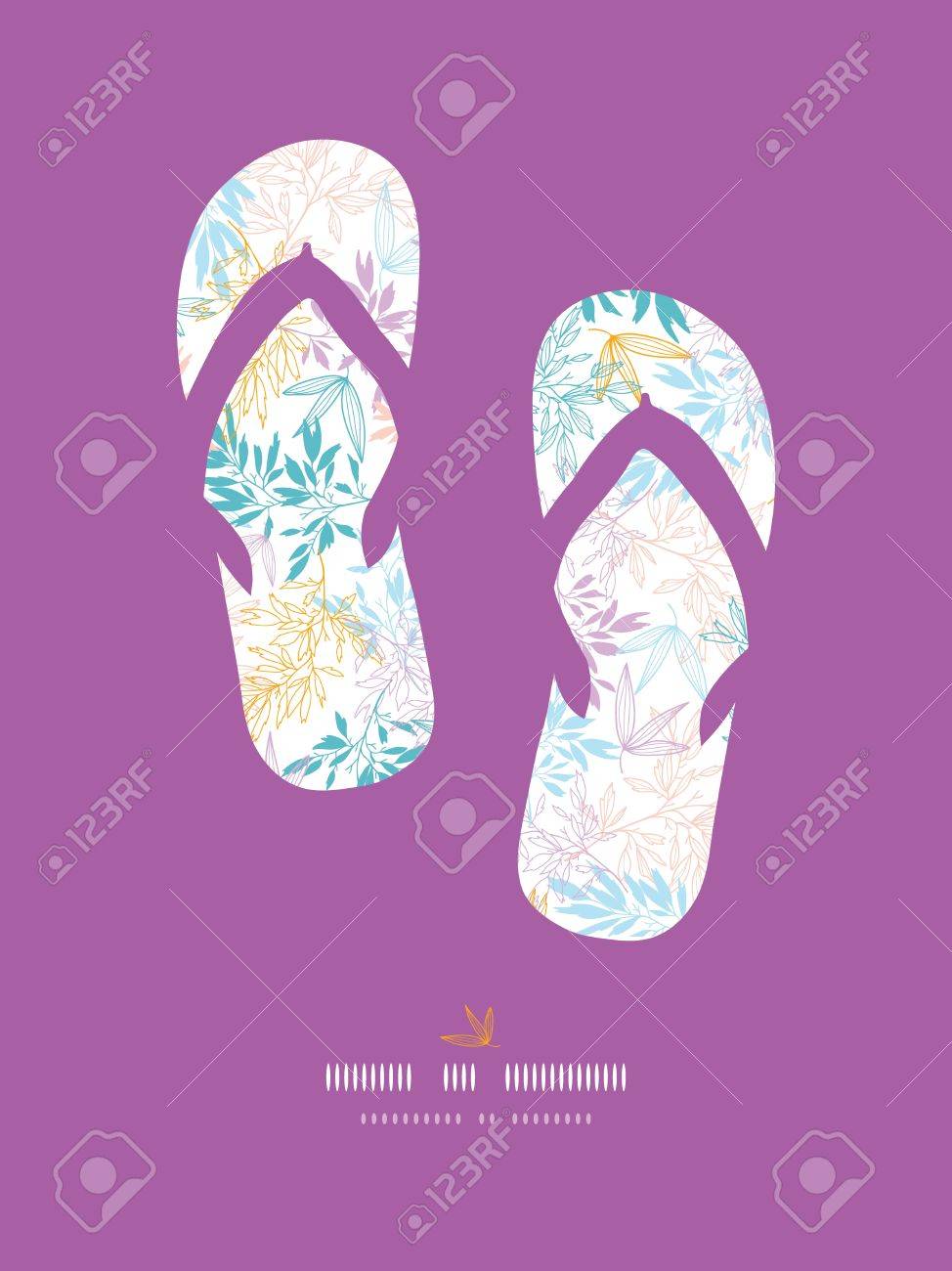 Colorful pastel branches flip-flops decor pattern background - 18116417 Colorful pastel branches flip-flops decor pattern background - 18116417