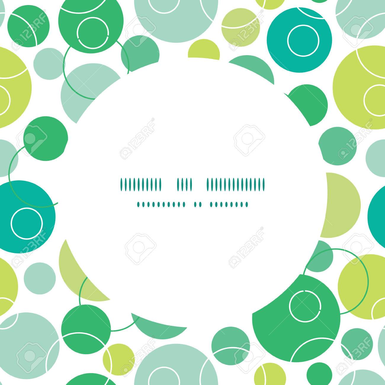vector abstract green circles circle frame seamless pattern background green circles