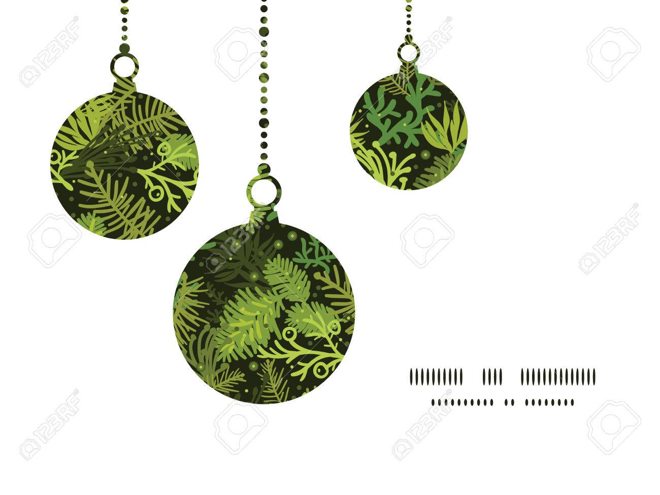 vector evergreen christmas tree christmas ornaments silhouettes template for christmas ornaments