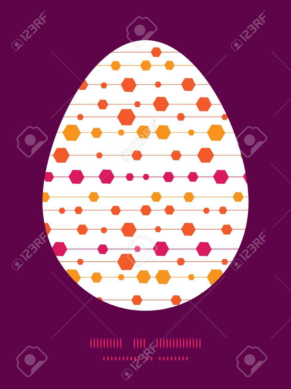 vector abstract colorful stripes and shapes easter egg sillhouette