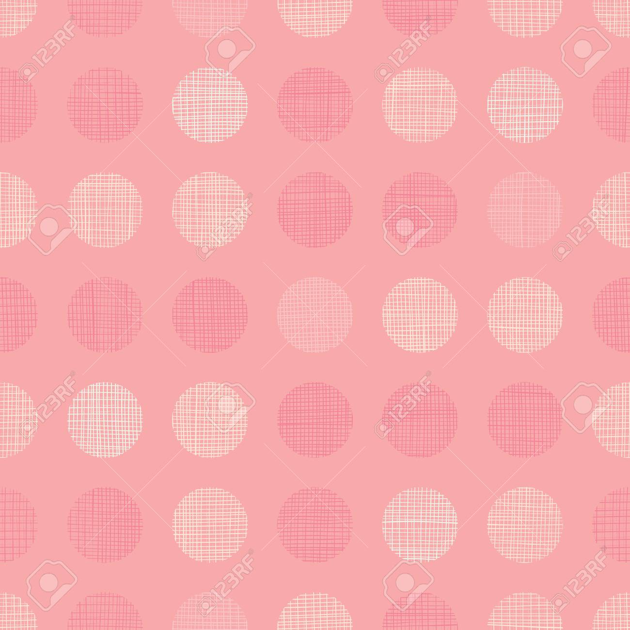ベクトル ヴィンテージ パステル サーモン ピンクの赤ちゃん女の子ドット生地の質感とシームレスなパターン背景を円 保育園 誕生日 サーカスやフェアのテーマ別のデザインに最適です のイラスト素材 ベクタ Image