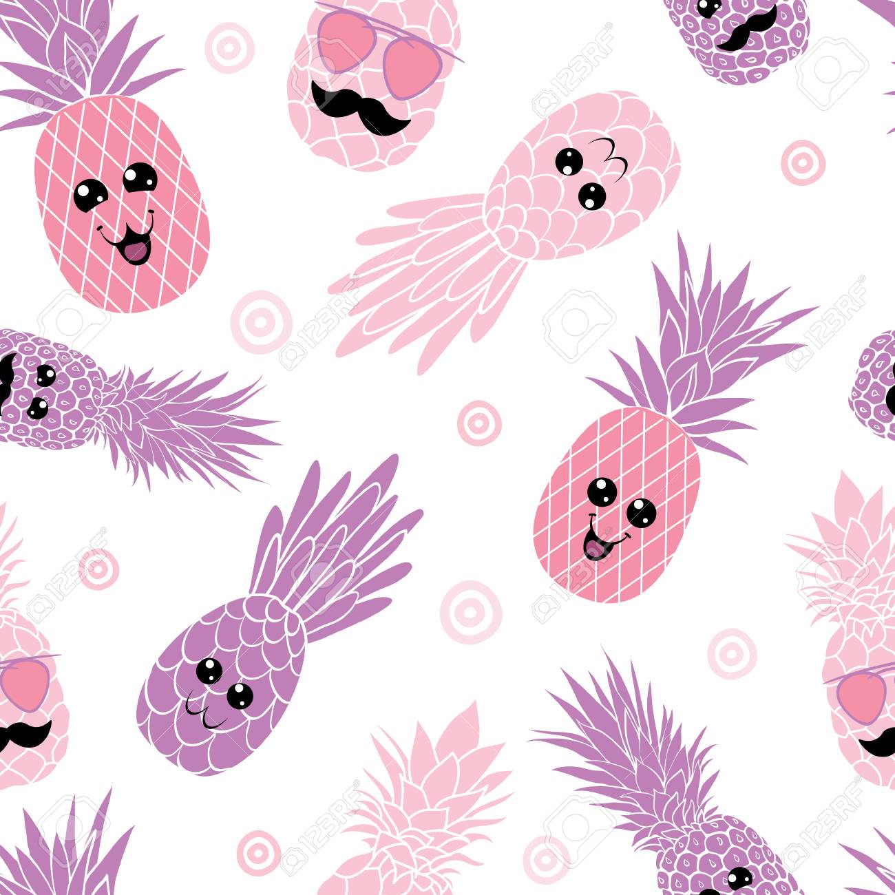 Pink Pineapple Family Seamless Repeat Pattern Great For Tropical Summer  Theme Wallpaper Backgrounds Packaging Fabric Scrapbooking And Giftwrap  Projects Surface Pattern Design Stock Photo Picture And Royalty Free  Image Image 101846242