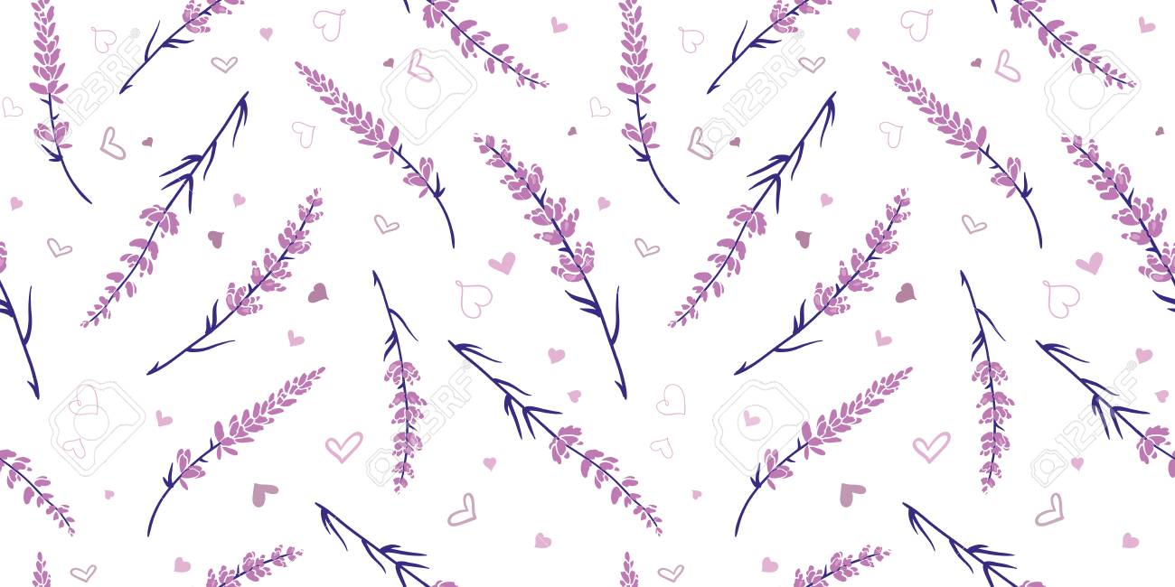 Light Purple Lavender Repeat Pattern Design Great For Springtime Royalty Free Cliparts Vectors And Stock Illustration Image
