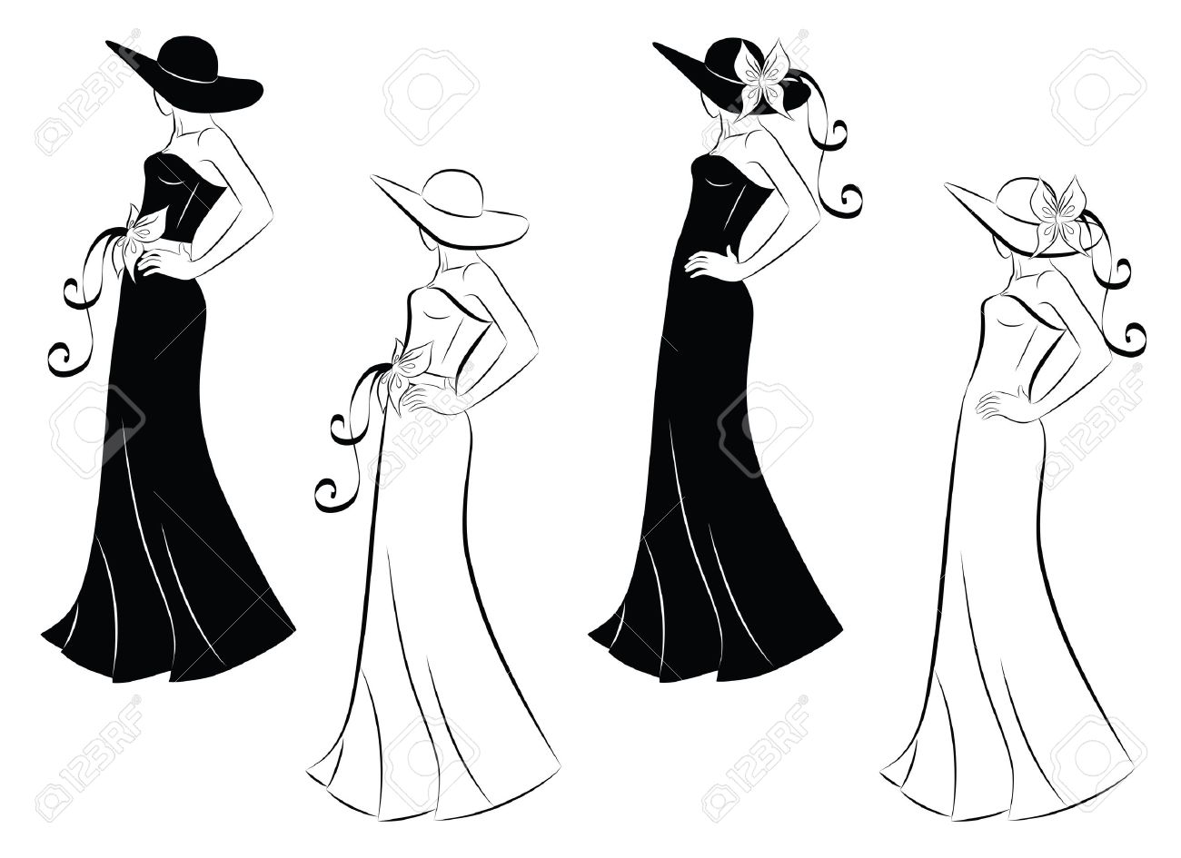 Dress in woman outline exclusive photo Dress in woman outline new photo