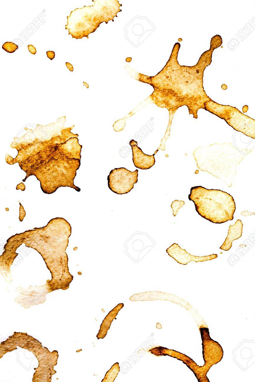 Set with footprints of a cup of coffee or tea - 17708650 Set with footprints of a cup of coffee or tea - 17708650