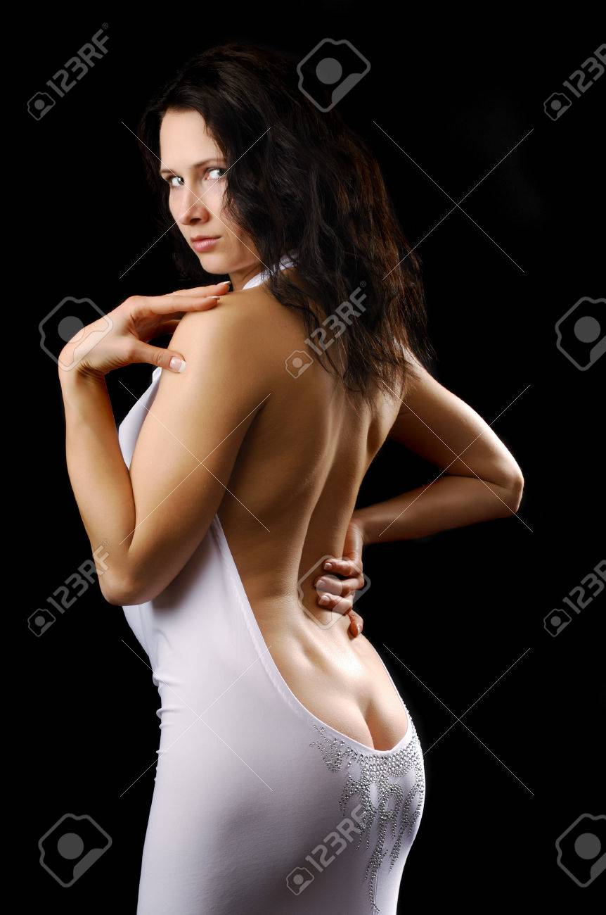 Naked Women Looking Behind Her