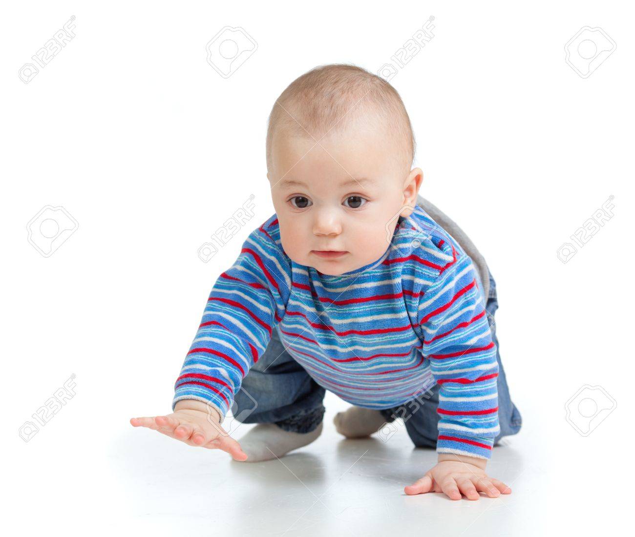 面白い赤ちゃんはすべての Fours でダウンします の写真素材 画像素材 Image 面白い赤ちゃんはすべての Fours でダウンします の写真素材 画像素材 Image