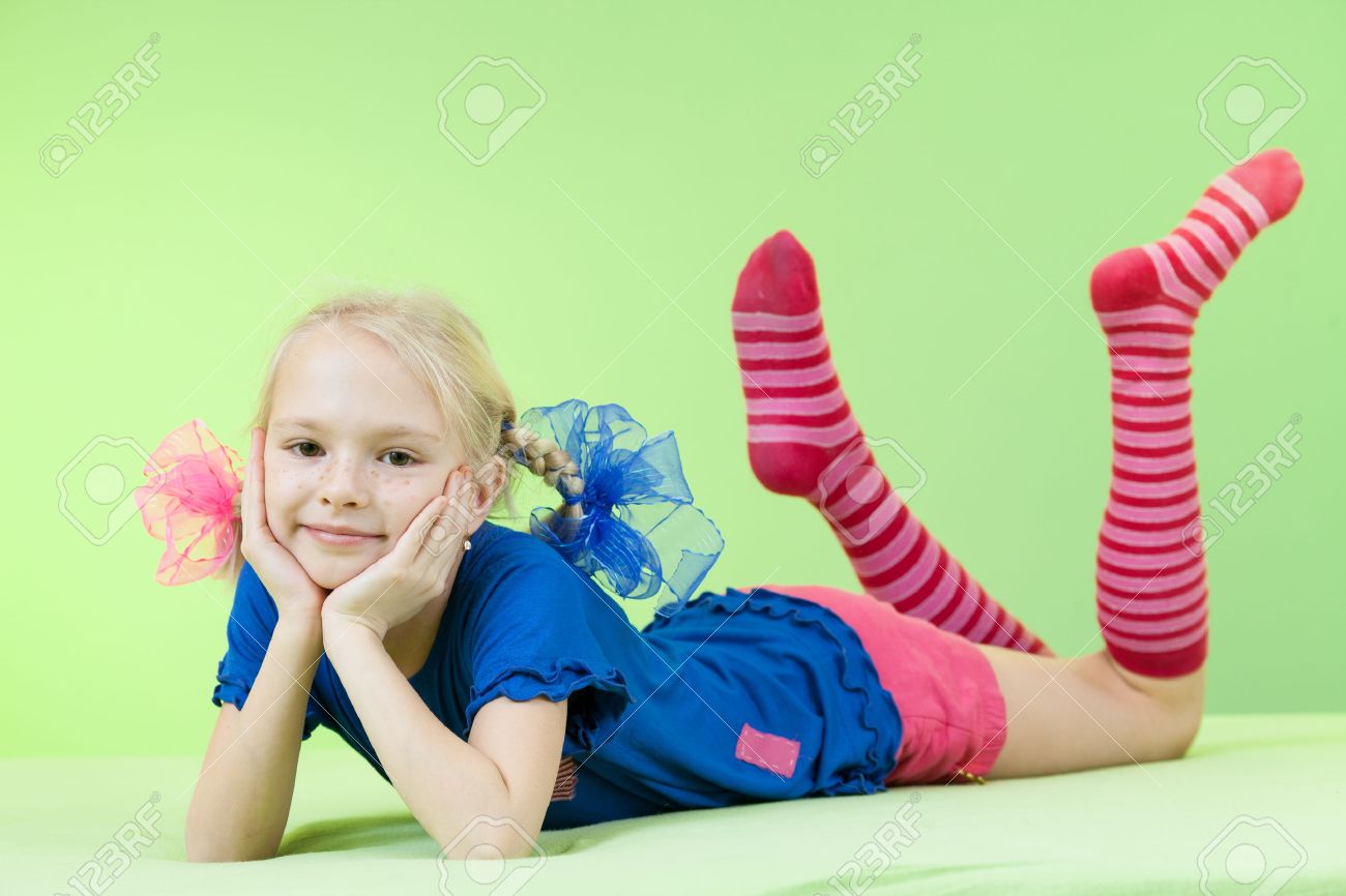 Pretty Girl In Bright Clothing Or Fancy Dress Stock Photo 22283651 Pretty Girl In Bright Clothing Or Fancy Dress Stock Photo 22283651