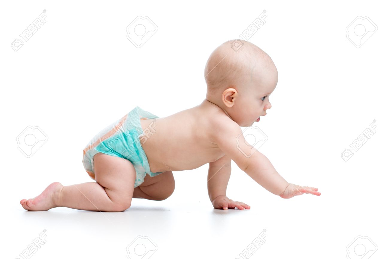 Vue De Cote De Ramper Bebe Banque D Images Et Photos Libres De Droits Image