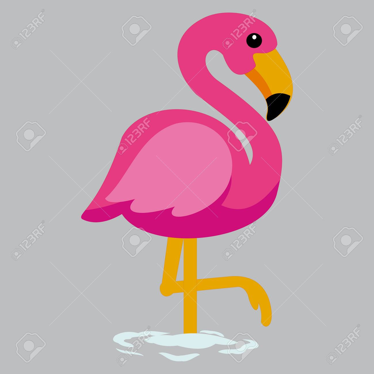 Cute Cartoon Flamingos. Suitable For Use In Children's Book Designs Or  Animal Introductions To Children Royalty Free SVG, Cliparts, Vectors, and  Stock Illustration. Image 193461055., image size:1300x1300