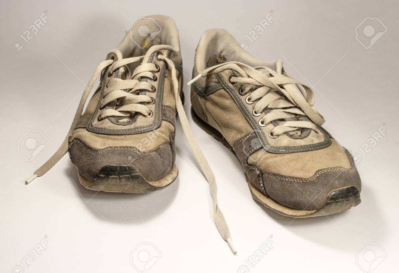 worn trainers