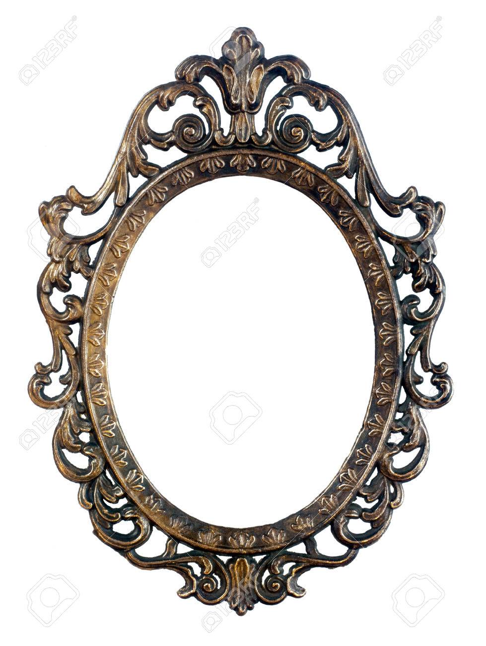 bronze oval vintage frame