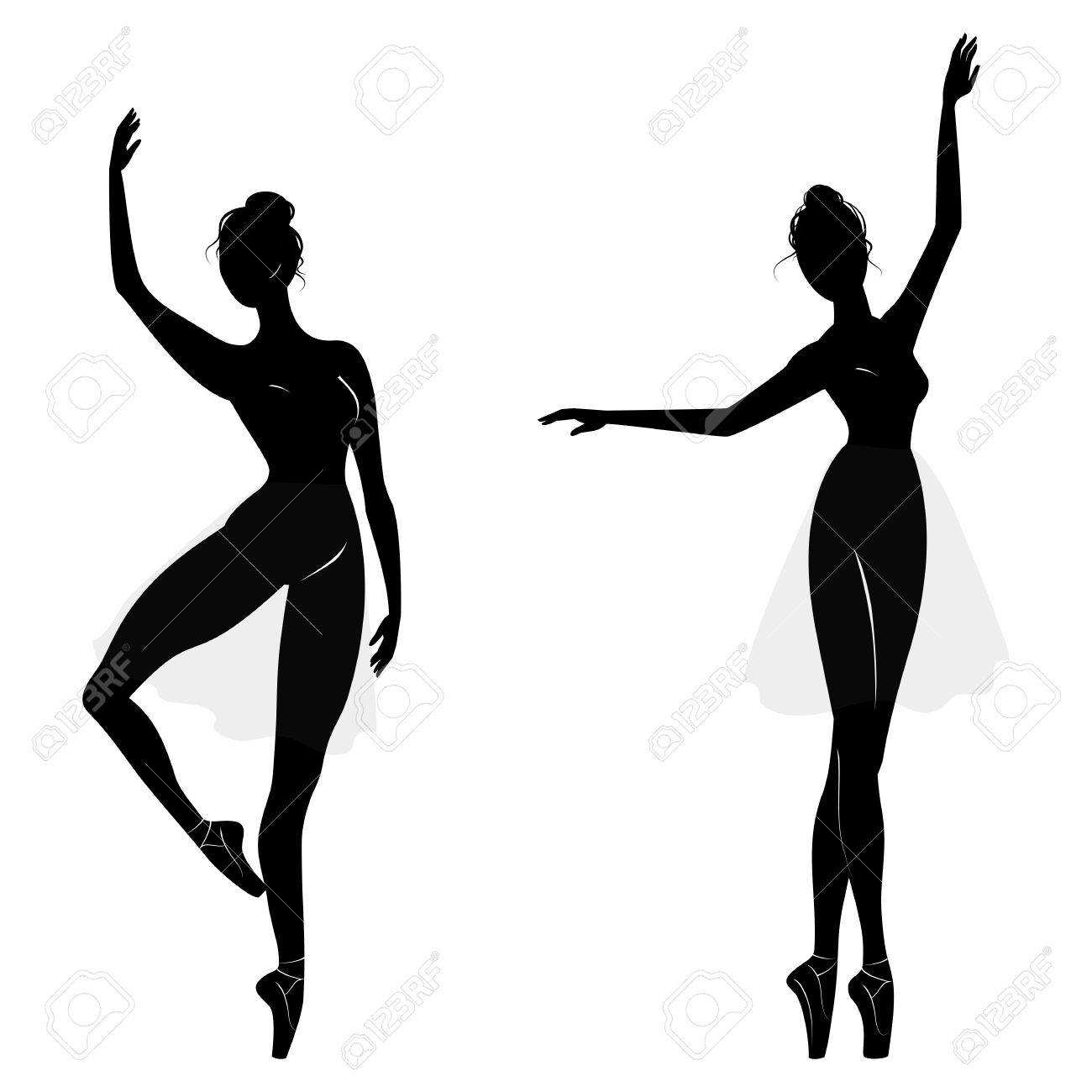 Tanz Madchen Silhouette Auf Weissen Hintergrund Lizenzfrei Nutzbare Vektorgrafiken Clip Arts Illustrationen Image 72168612