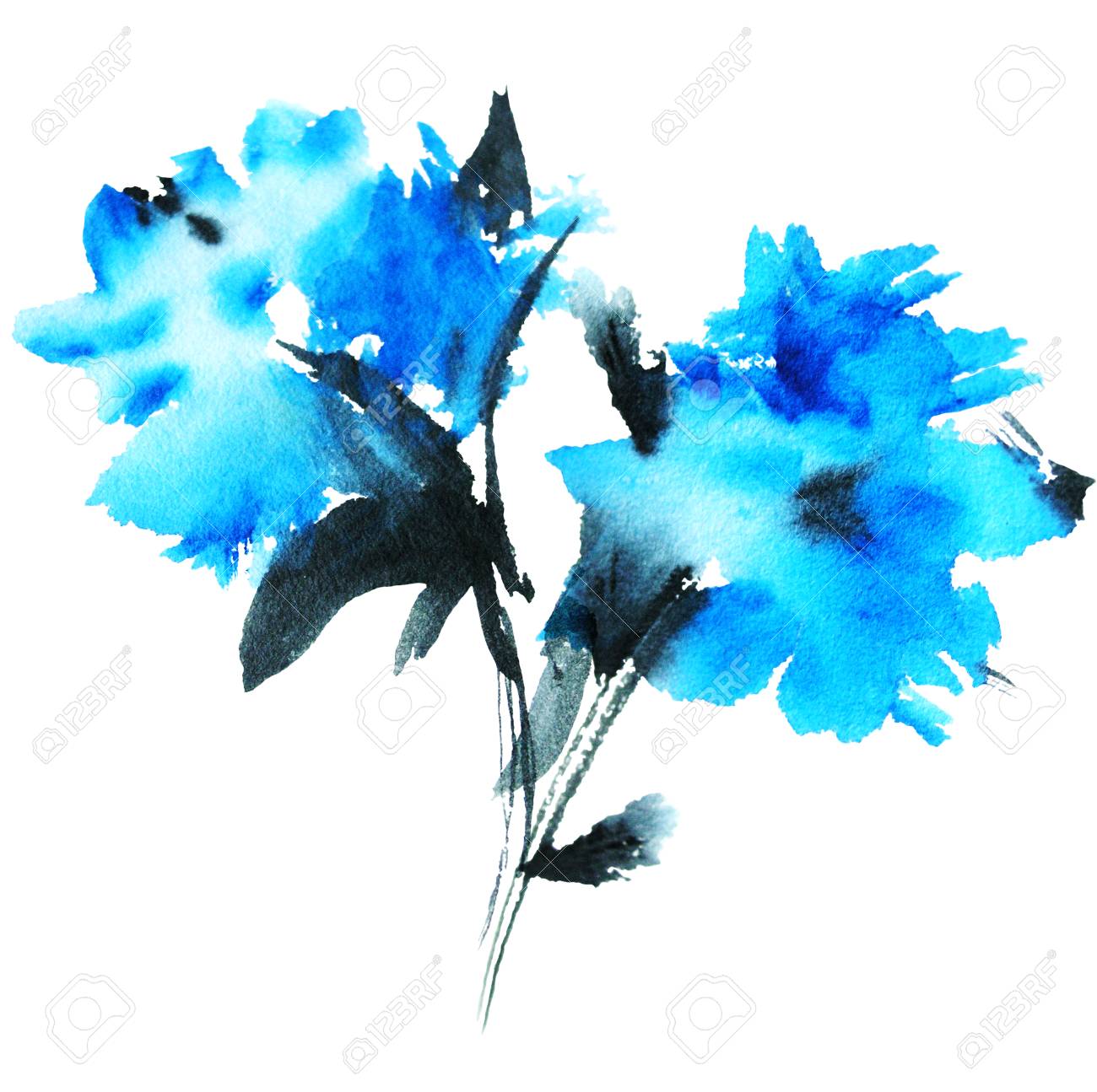 青い花の花束 の写真素材 画像素材 Image