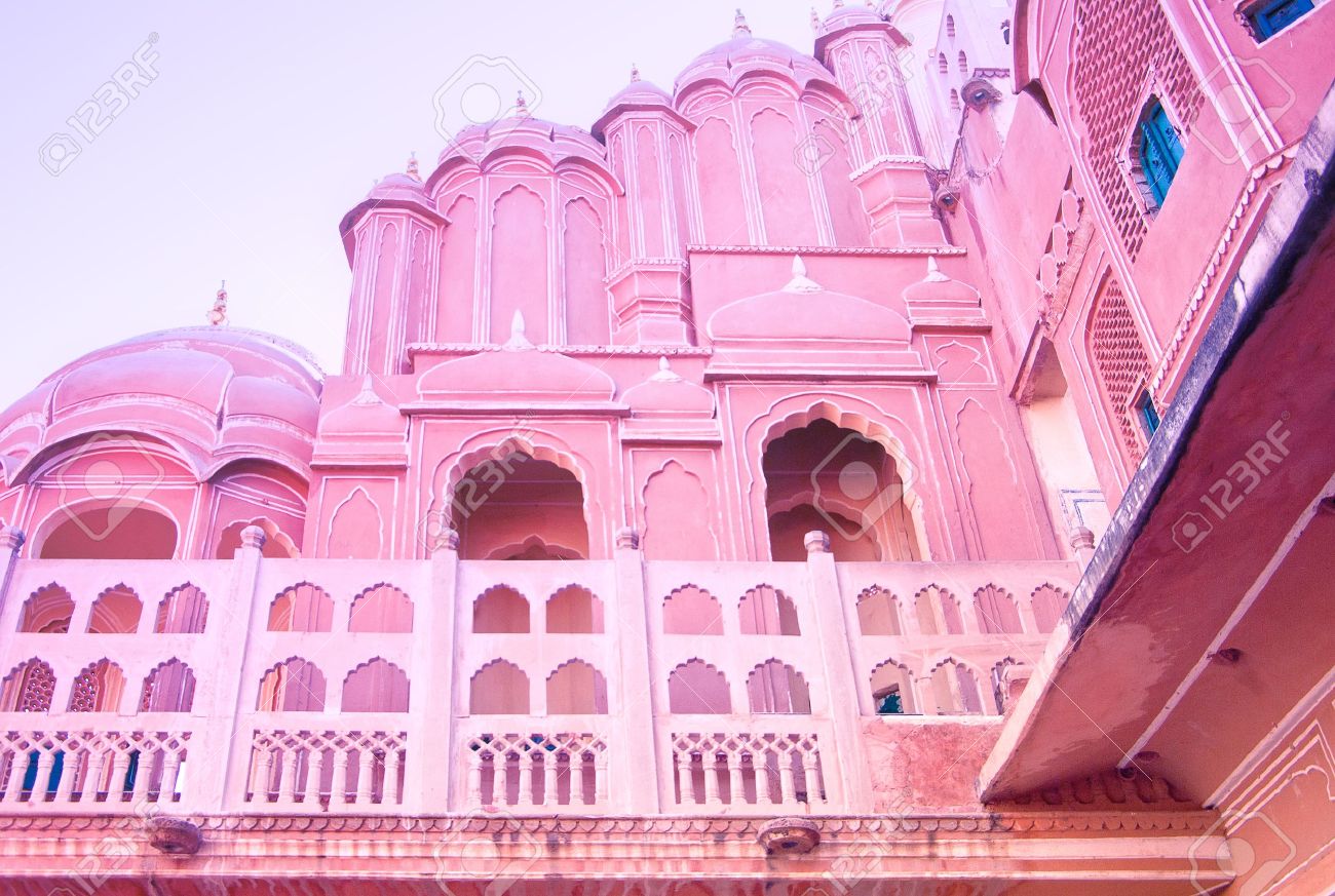 ピンク街 Hawa Mahal 宮殿の壁 の写真素材 画像素材 Image