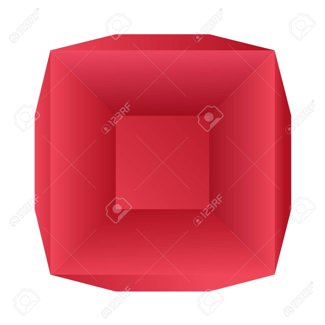 paper red vector box template top view royalty free cliparts