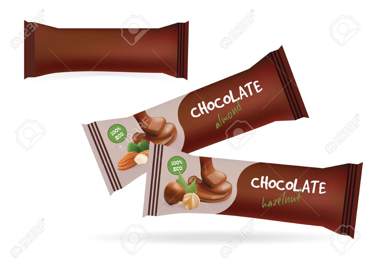 Download Vector Brown Blank Food Packaging For Biscuit Wafer Sweets Royalty Free Cliparts Vectors And Stock Illustration Image 52891636